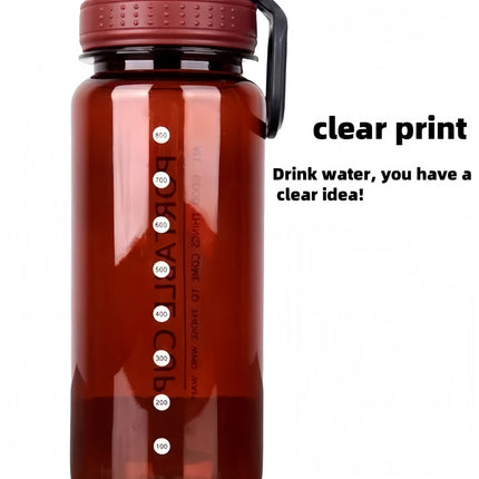 1000Ml Large Capacity Sports Water Bottle Leakproof Plastic Water Jugs with Handheld Ring Outdoor Cyclinghiking Beach Gym Kettle