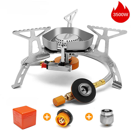 Outdoor Camping Head Stove Tourist Portable Windproof Stove Camping Picnic Survive Burner 5800W Big Power Foldable Gas Stove