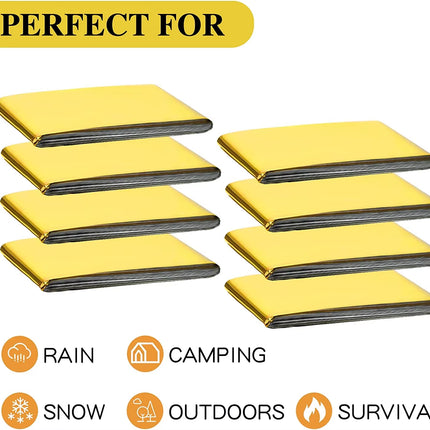 5-30Pc Outdoor Emergency Gold-Sliver Survival Blanket Waterproof First Aid Rescue Curtain Foil Thermal Hunting Blanket130X210Cm