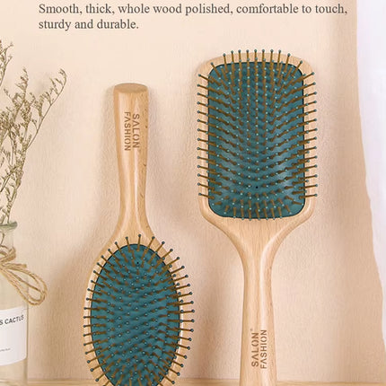 High Quality Wood Comb Professional Healthy Paddle Cushion Hair Loss Massage Brush Hairbrush Comb Scalp Hair Care Healthy Comb