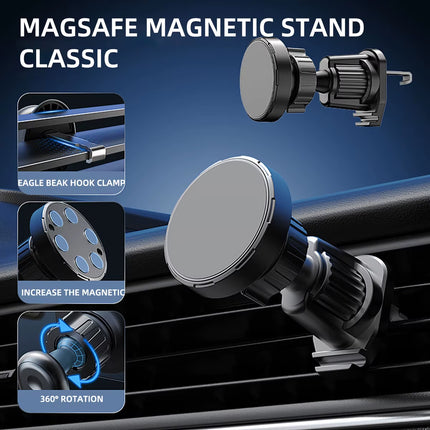 Magnetic Car Phone Holder for 4.7-7 Inch Support Mobile Phone Car Air Vent Mount Universal Shockproof GPS Clip Smartphone Stand