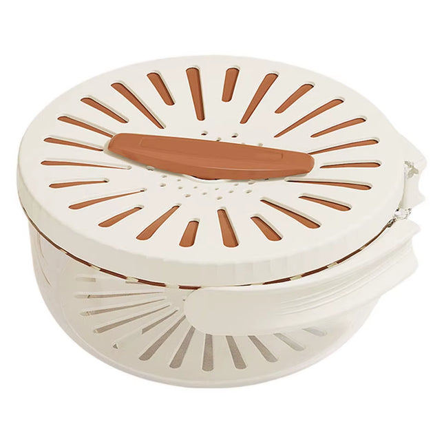 Multifunctional Drain Basket Fruit Vegetable Washing Strainer Basket with Lid Food Fresh Organizer Storage Box Kitchen Gadget