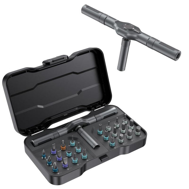 24 in 1 Dly Screwdriver Set,1 Set Switchablescrewdriver Shape Magnetic Screwdriver Set,Compact and Portable Ratchet Screw0Driver Sethome Repair Tool Box