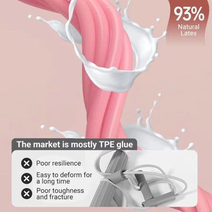 6-Tube Resistance Band Multi Function Tension Rope Fitness Bands 6-Tube Elastic Yoga Pedal Puller for Sports Exercises at Gym