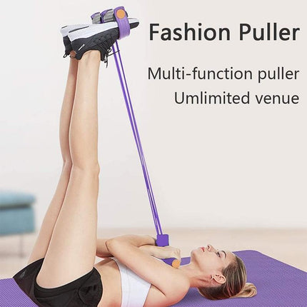 Home Gym Foot Pedal Resistance Band Puller - Portable Fitness Equipment for Leg Workouts, Core Training & Full-Body Exercise - Non-Slip Foot Pedal Puller for Toning, Stretching & Strength Building