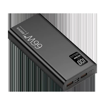 20000Mah Power Bank 66W Super Fast Charging for 20W Built-In 4 Cables Portable Digital Powerbank External Battery