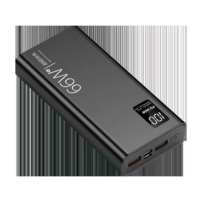 20000Mah Power Bank 66W Super Fast Charging for 20W Built-In 4 Cables Portable Digital Powerbank External Battery