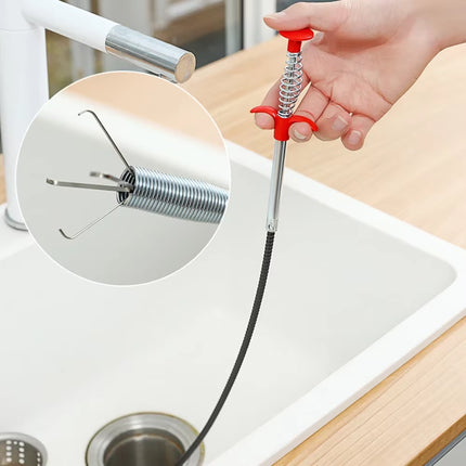 60/90Cm Length Bendable Grabber Spring Loaded Gripping Tool 4 Jaws Long Grip Tool Pipe Unclogging Tool