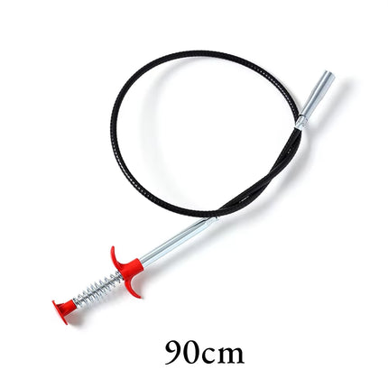 60/90Cm Length Bendable Grabber Spring Loaded Gripping Tool 4 Jaws Long Grip Tool Pipe Unclogging Tool
