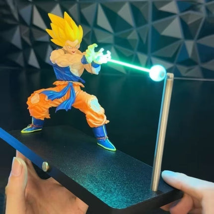 Dragon Ball Son Goku Light Lamp Model Kakarotto Kamehameha Wave Magnetic Ornament Anime Action Figure Collectible Gift