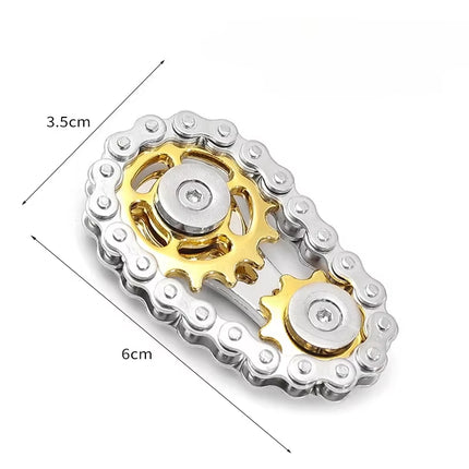 Metal Fidget Spinner Office Desk Toy Stress Relief Gears Hand Spinner for Adults Desk Decoration Home Decor Relieve Stress Relax