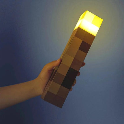 Minecraft Brownstone Torch LED Lamp Touch USB Rechargeable Night Light Kids Xmas Durable Smartphones