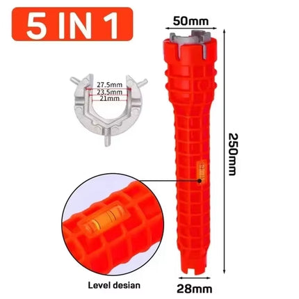 14 in 1 Sink Faucet Wrench Plumbing Repair Tool Handle Double Head Wrench Spanner Tool Installer Ratchet Wrench Set for Bathroom