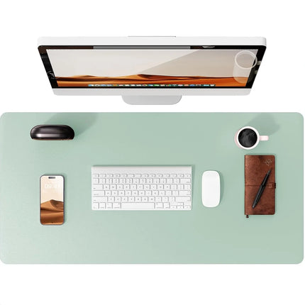 Large Mouse Pad,Office Desk Mat, Leather Desk Pad Protector, Non-Slip PU Leather Desk Blotter, Laptop Desk Pad