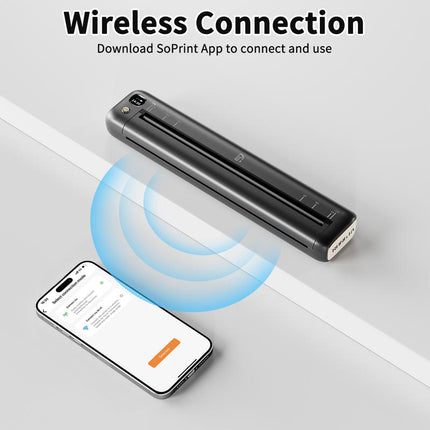 RONGTA Portable Printers Wireless for Travel Support 8.5" X 11" US Letter Bluetooth Thermal Inkless Mobile Printer for Office Home