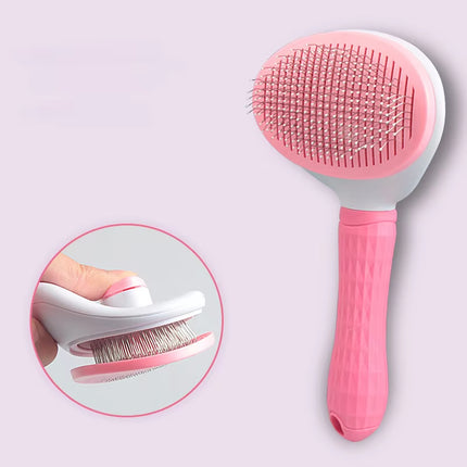 Cat Brush Remove Hair Pet Hair Removal Comb for Cats Non-Slip Grooming Brush Stainless Steel Dog Combs Brushes Cat Accessories