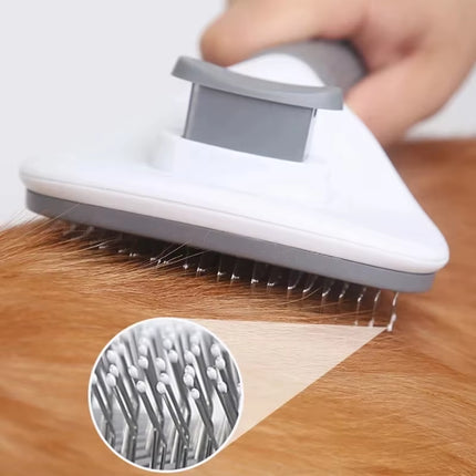 Cat Brush Remove Hair Pet Hair Removal Comb for Cats Non-Slip Grooming Brush Stainless Steel Dog Combs Brushes Cat Accessories