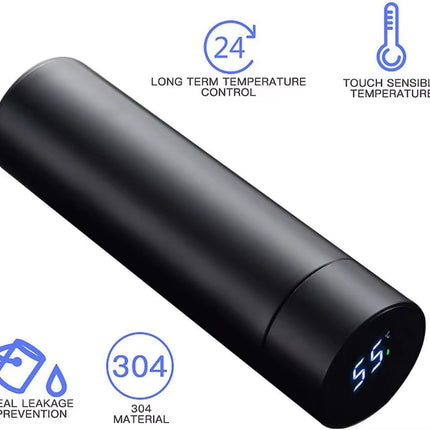 Outdoor Smart Thermos Cup 304 Stainless Steel Smart Temperature Display Waterproof Double-Wall Vacuum Thermos Cup