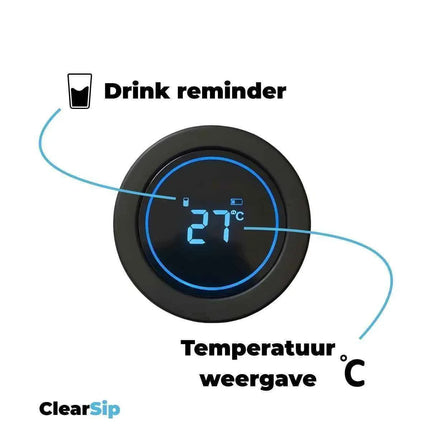 ClearSip | Slimme Waterfles – UV‑C zelfreinigend & drinkherinnering