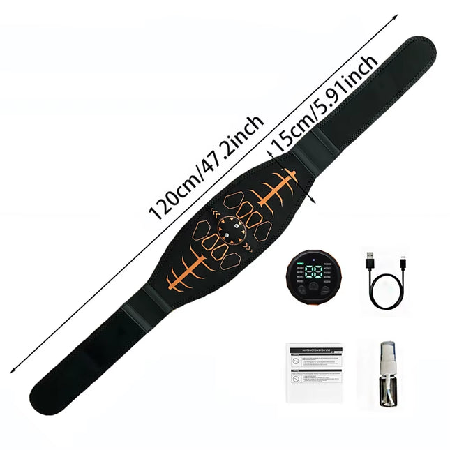 Smart Muscle Toner Abdominal Toning Belt Abs Trainer USB Recharge Body Massager Home Gym Training Fitness Equipment