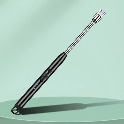 360° Electric Arc BBQ Lighter USB Windproof Flameless Plasma Ignition Long Kitchen Lighters Gas Lighter for Candle Gas Stove