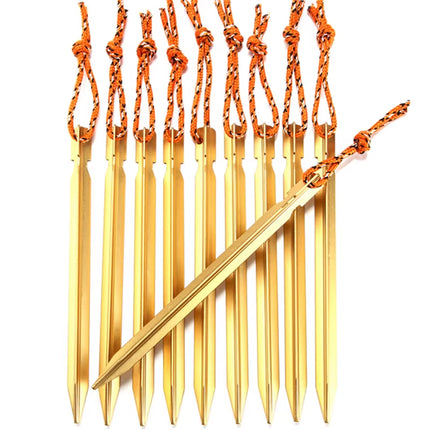 8Pcs/Lot 18CM Aluminum Alloy Tent Pegs Nail with Rope Camping Hiking Equipment Outdoor Traveling Tent Accessories