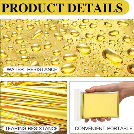 5-30Pc Outdoor Emergency Gold-Sliver Survival Blanket Waterproof First Aid Rescue Curtain Foil Thermal Hunting Blanket130X210Cm
