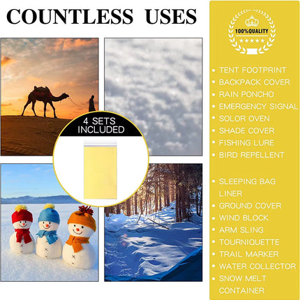 5-30Pc Outdoor Emergency Gold-Sliver Survival Blanket Waterproof First Aid Rescue Curtain Foil Thermal Hunting Blanket130X210Cm