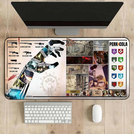 Custom Zombies Desk Mats Black Ops-Inspired (Kino, Origins, Tranzit, Ascension) - Black Ops-Inspired Design Gaming Accessories Desk Mats - Call of Duty Playmat - Unique Gift for Gamers
