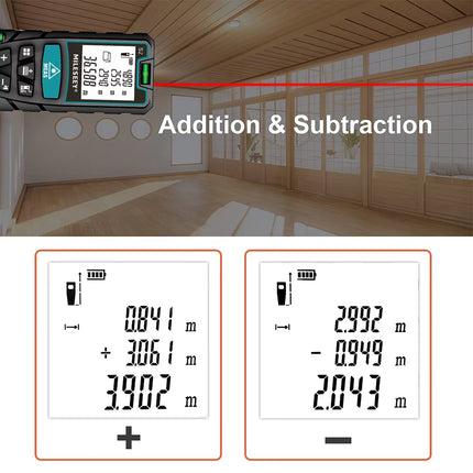 Laser Tape Measure S2 40M 60M 80M 100M 120M Laser Rangefinder,Laser Measuring Tool with Multi Measurement Function