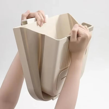 Foldable Hanging Trash Can for Kitchen RV Camper Space Saving Garbage Storage Cabinet Mount Household Waste Bin