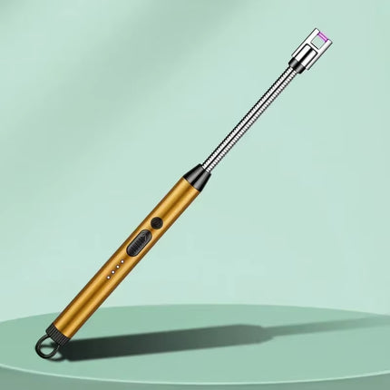 360° Electric Arc BBQ Lighter USB Windproof Flameless Plasma Ignition Long Kitchen Lighters Gas Lighter for Candle Gas Stove